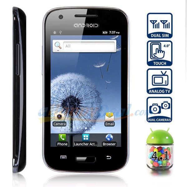 Smartphone - com 4,0 polegadas tela QVGA Resistiva Dual SIM